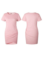 Ruched Asy Tee Dress