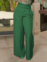Belted Wide-Leg Pants