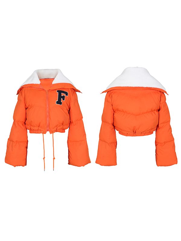 F-Embroidery Puffer Coat