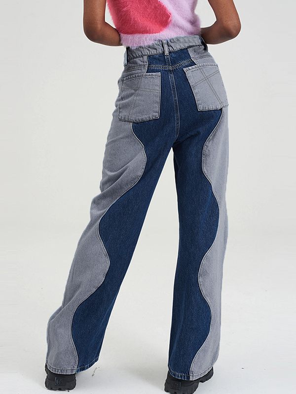 Two-Tone Combo Jeans